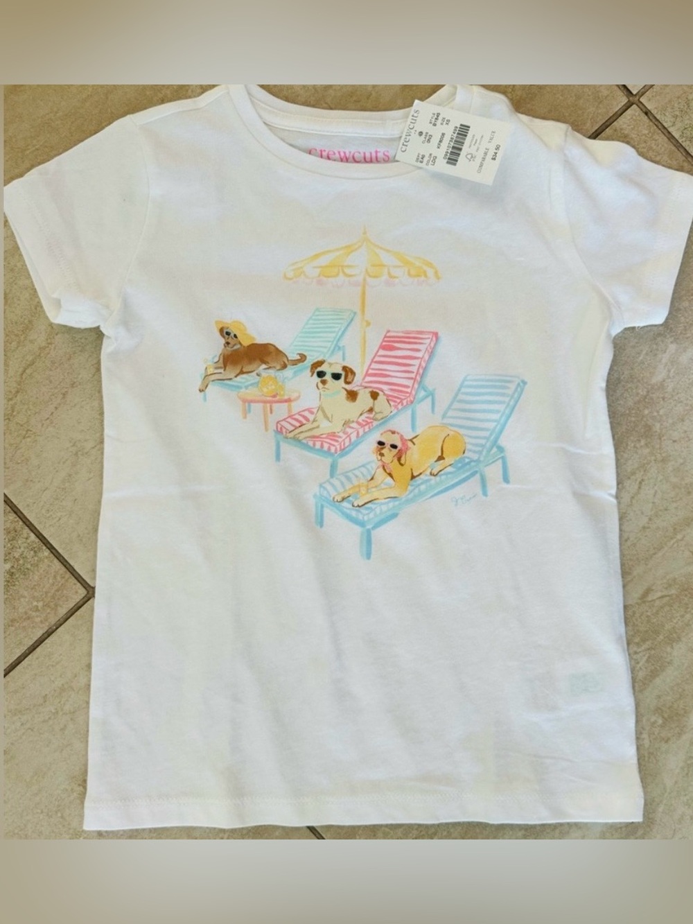 J. Crew Girls' lounging dogs graphic tee - Picture 3 of 7